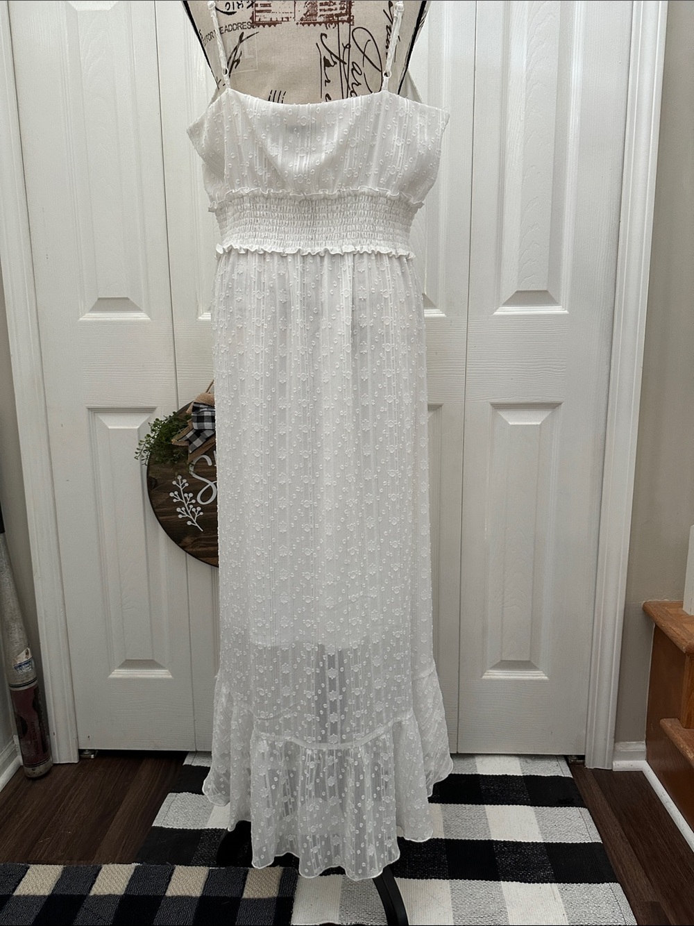 NWT Versona White Ruffle Hi-low Dress Sz XL - Picture 5 of 6